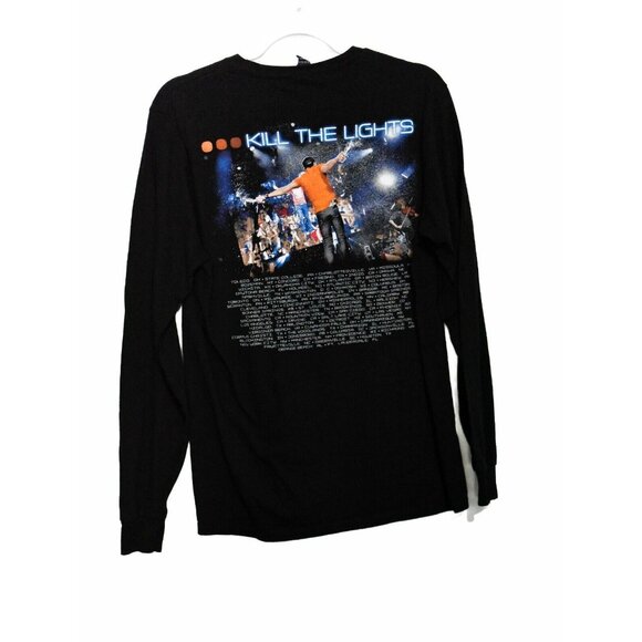 Luke Bryan Kill The Lights Mens Black T-Shirt Long Sleeve Pure Cotton Size M - Picture 5 of 8
